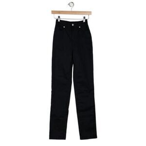 Versace V2 Classic authentic Dark Blue Mid High Rise Straight Leg Jeans Denim 24